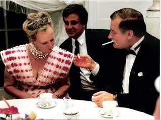 Małgorzata II i Lech Wałęsa podczas balu w Otwocku Wielkim, 06.07.1993 r.