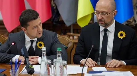 Denys Szmyhal na naradzie z prezydentem Zełenskim  