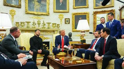 Gabinet Owalny - wizyta prezydenta Ukrainy, sierpień 2025