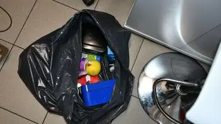 Łupy ukrył w worku na śmieci