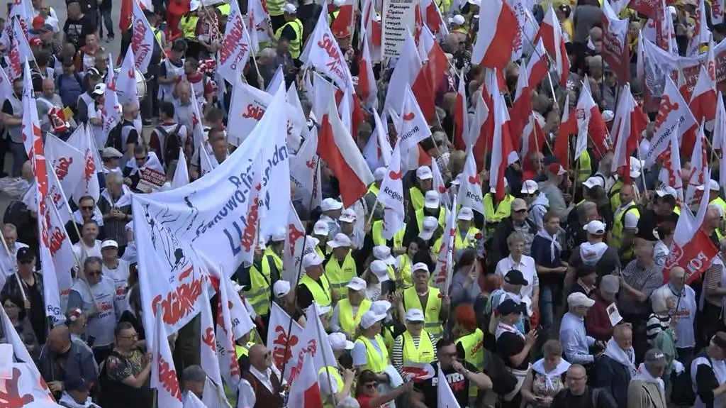 Protest na Placu Zamkowym
