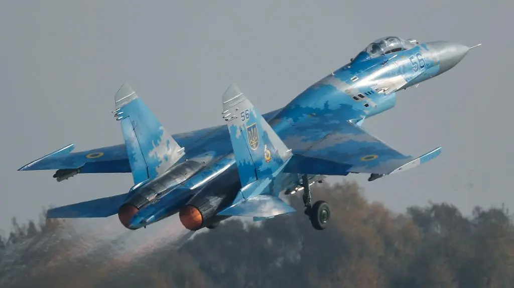 Ukraiński Su-27. Zdjęcie ilustracyjne 