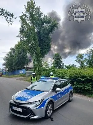 Pożar hali przy ulicy Chemicznej w Siemianowicach Śląskich