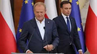 Premier Donald Tusk oraz minister finansów Andrzej Domański 