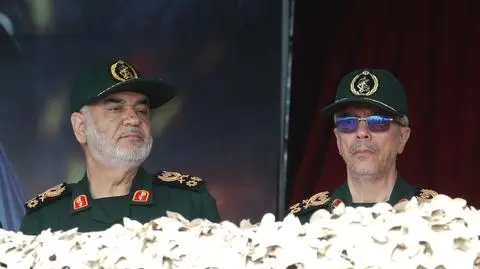 Od lewej Hossein Salami i Mohammad Bagheri, którzy zginęli w izraelskim ataku