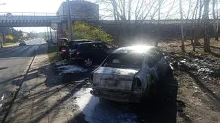 Spłonęły cztery samochody