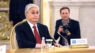 Kasym Tokajew w czasie szczytu państw ODKB 