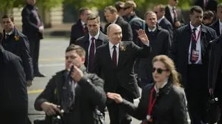 Putin podczas defilady wojskowej z okazji Dnia Zwycięstwa, 9 maja 2025, Moskwa