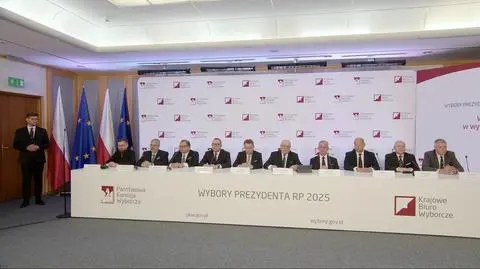 Konferencja prasowa PKW po pierwszej turze wyborów 
