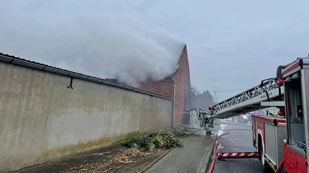 Zapalił się budynek gospodarczy