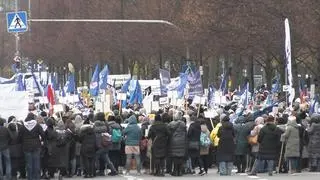 Protest pielęgniarek w Warszawie 