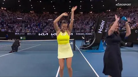Taniec zwycięstwa. Tak Sabalenka świętowała awans