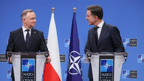 Duda na konferencji z Rutte w Brukseli 