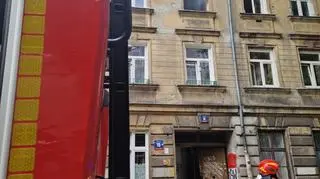 Pożar kamienicy w Łodzi