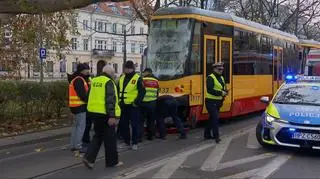 Zderzenie tramwajów i autobusu w alei "Solidarności"