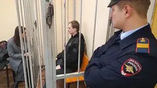 Robert Gilman na rozprawie sądowej w Woroneżu 