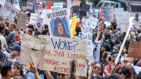 Protest w Chicago przeciwko polityce Trumpa