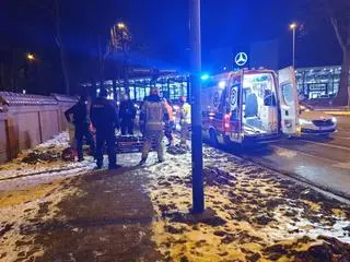 Kolizja na ulicy Zakopiańskiej w Krakowie