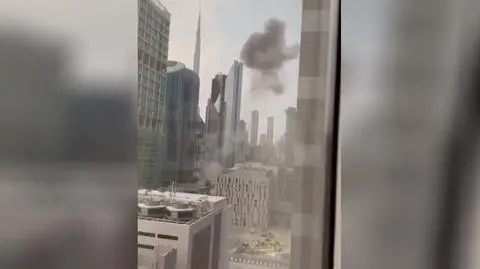 Dym w centrum Dubaju