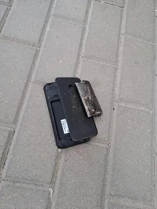 Telefon, którego bateria wybuchła 