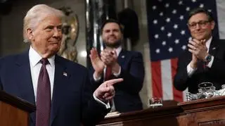 Prezydent USA Donald Trump przemawia na wspólnym posiedzeniu Kongresu USA