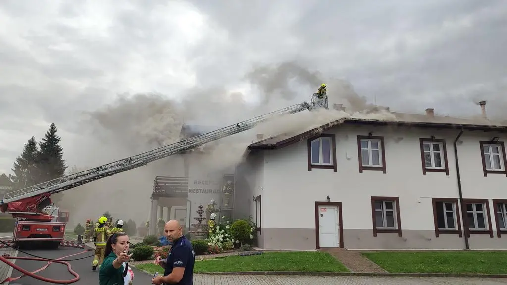 Pożar hotelu w Wiśle