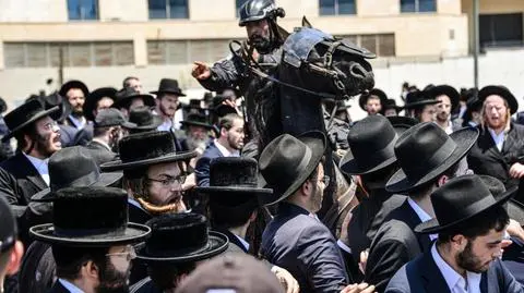 Protesty ultraortodoksyjnych żydów w Tel Awiwie (6.08.2025)