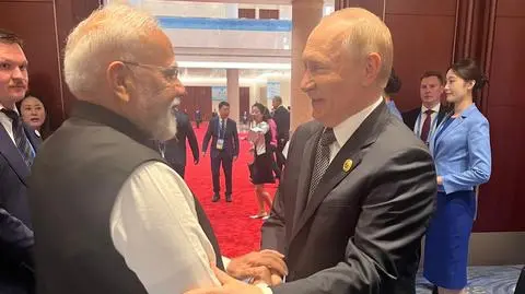 Narendra Modi i Władimir Putin