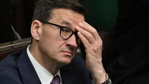 Mateusz Morawiecki na sali posiedzeń Sejmu