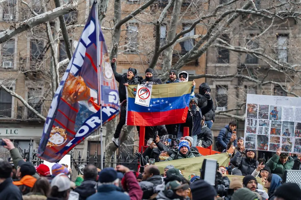 Protest przed sądem w Nowym Jorku