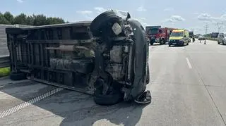Groźny wypadek na autostradzie A1
