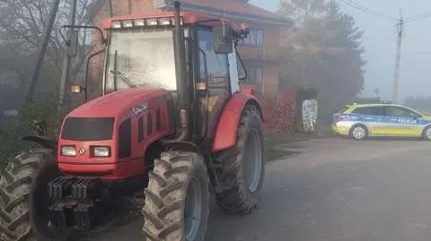Kierujący ciągnikiem został zatrzymany w Drożejowicach