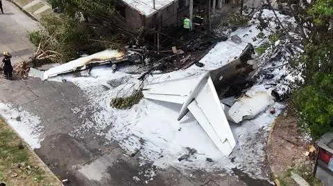 Argentyna. Miejsce katastrofy prywatnego odrzutowca