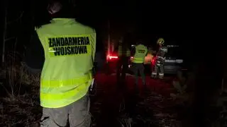 Służby na miejscu zdarzenia w Żeliznej