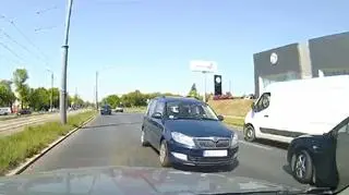Jechał pod prąd ulicą Przybyszewskiego w Łodzi