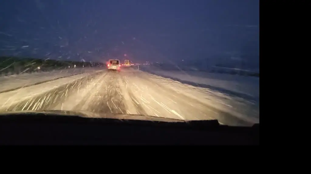 Śnieżyca pod Kołobrzegiem