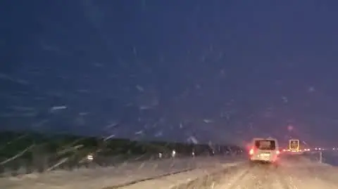 Śnieżyca pod Kołobrzegiem