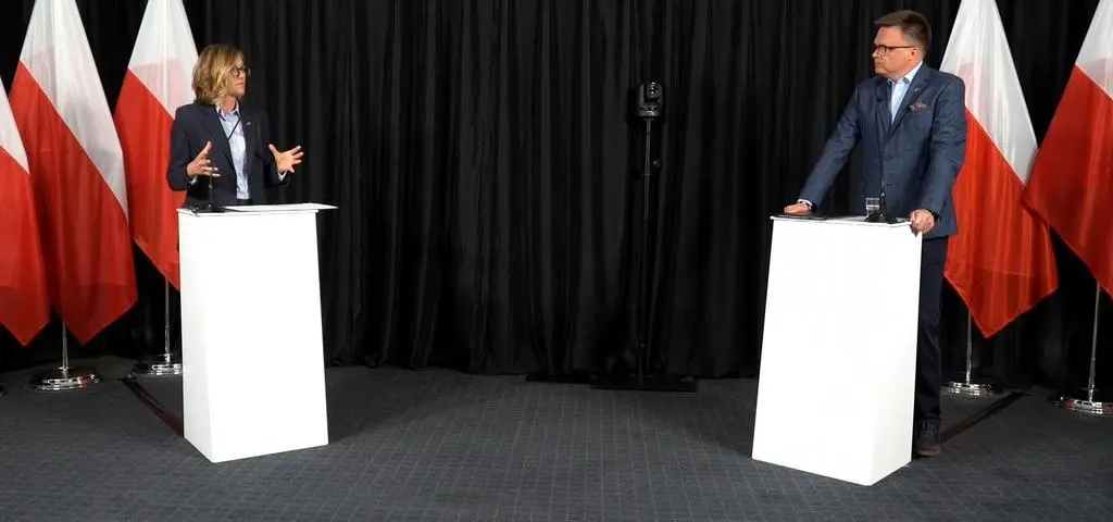 Hołownia: dlaczego boisz się głosu Polaków? Biejat: nie denerwuj się, proszę