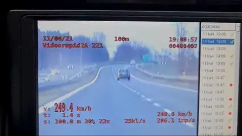 Na liczniku 249 km/h, na koncie już 27 punktów karnych