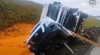 Wypadek na A1 obok Częstochowy