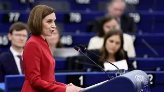 Maia Sandu w Parlamencie Europejskim w Strasburgu