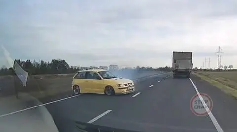 Kierowca wpadł w poślizg 