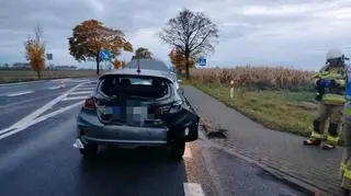 W pewnym momencie auto stanęło w płomieniach