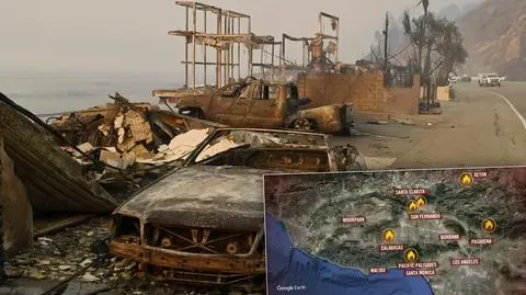 Tak płonie Los Angeles. Prognozy nie są optymistyczne
