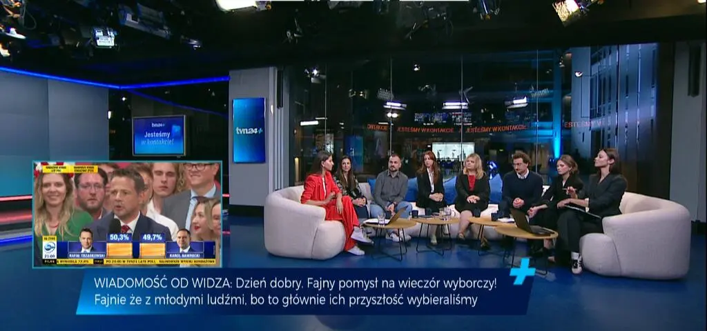 "Jesteśmy w kontakcie". Jedyny taki wieczór wyborczy w TVN24+