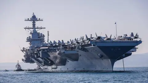 Nowoczesny lotniskowiec z napędem atomowym „USS Gerald R. Ford” wpłynął do Splitu