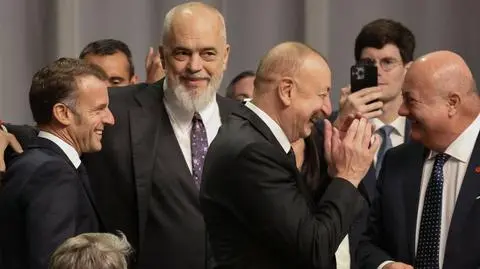 Prezydent Francji Emmanuel Macron, premier Albanii Edi Rama, Prezydent Azerbejdżanu Ilham Alijew, kanclerz Austrii Christian Stocker