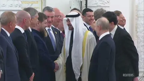 Ramzan Kadyrow pojawił się na spotkaniu z Putinem i prezydentem Zjednoczonych Emiratów Arabskich 