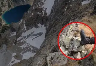 Kopnął kamień w Tatrach, teraz ma kłopoty. Nagranie