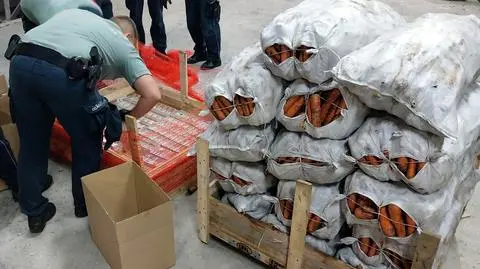 Kontrabanda pod workami z marchwią